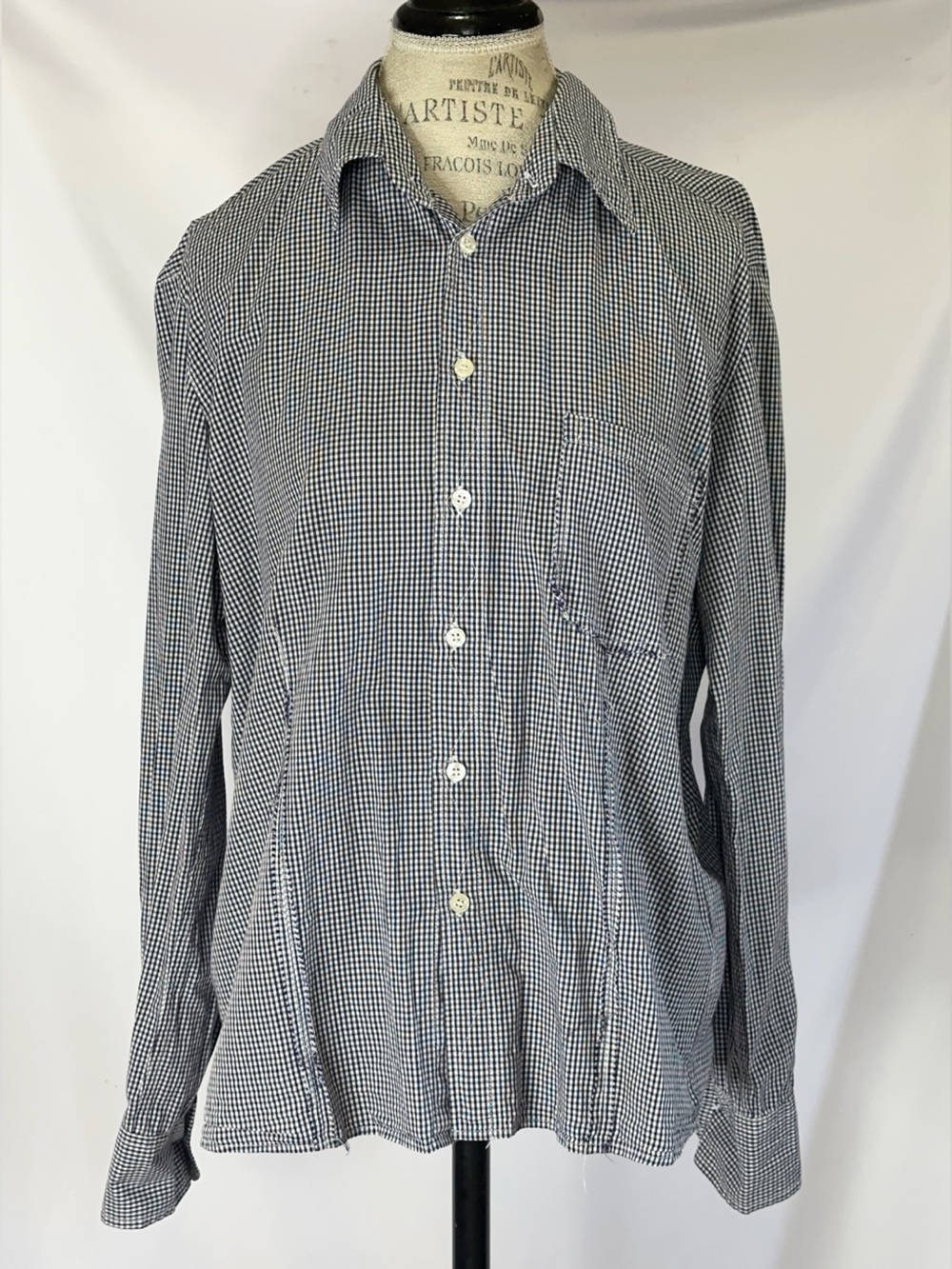 Allessandro Gherardeschi Buttoned Down Gingham Shirt Blouse